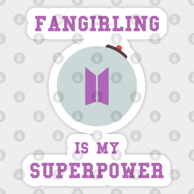 BTS ARMY fangirling is my superpower Sticker by Oricca